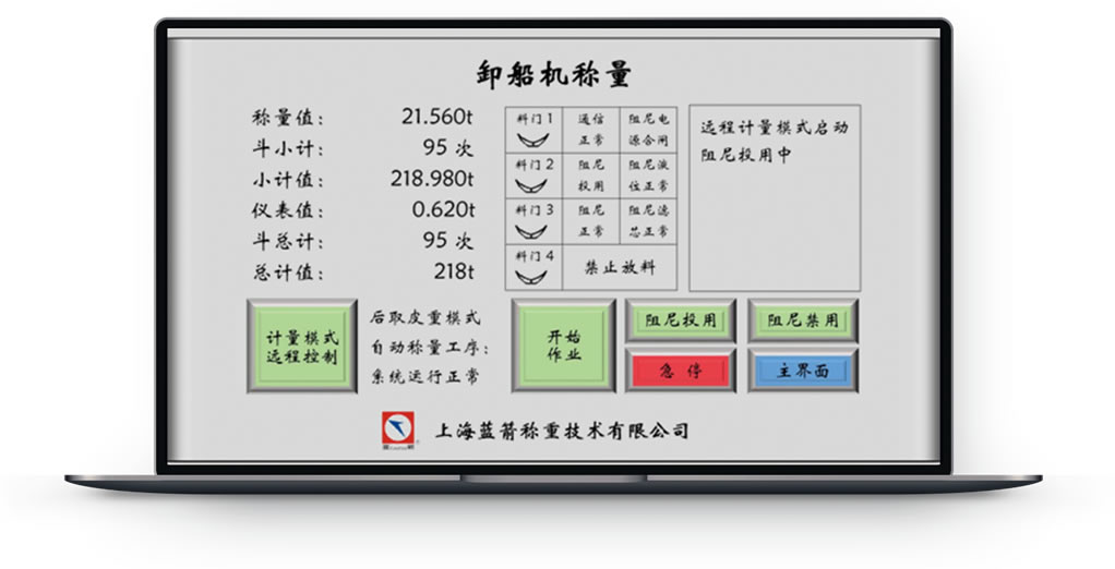 卸船机料斗动态计量系统